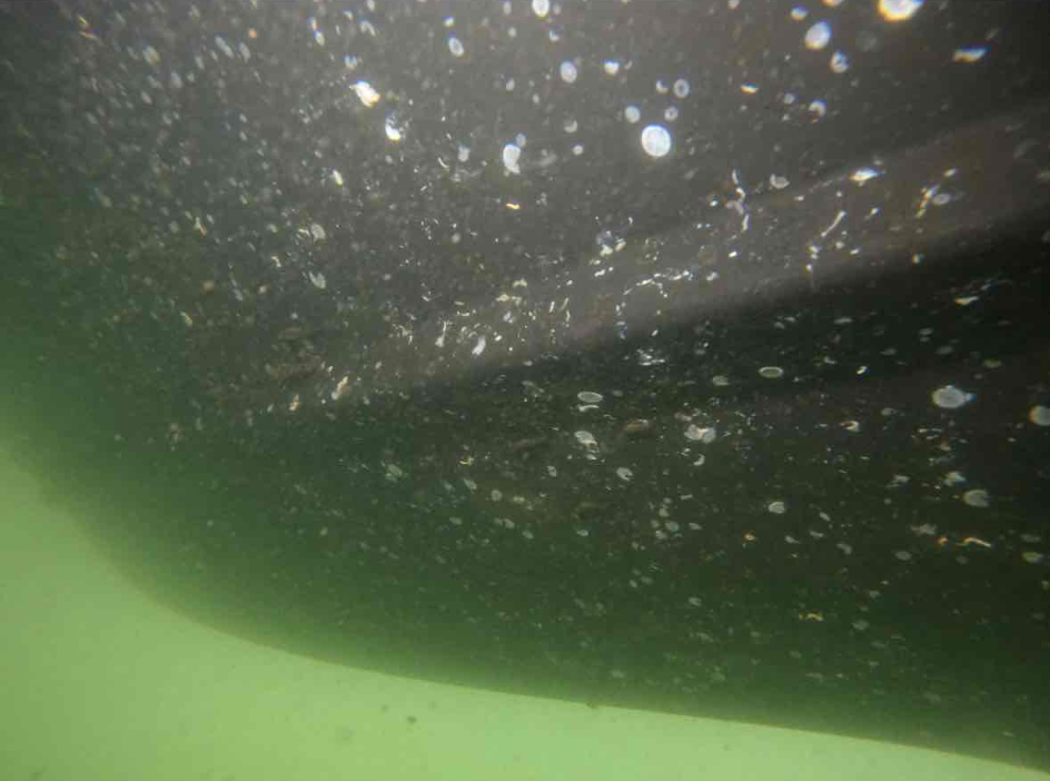 Underwater hull cleaning after